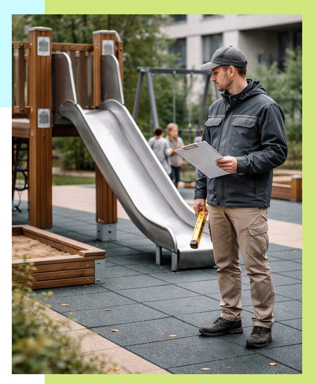 Сертификация детских площадок в Красноуфимске от 25393 р. | Алешин-Крф