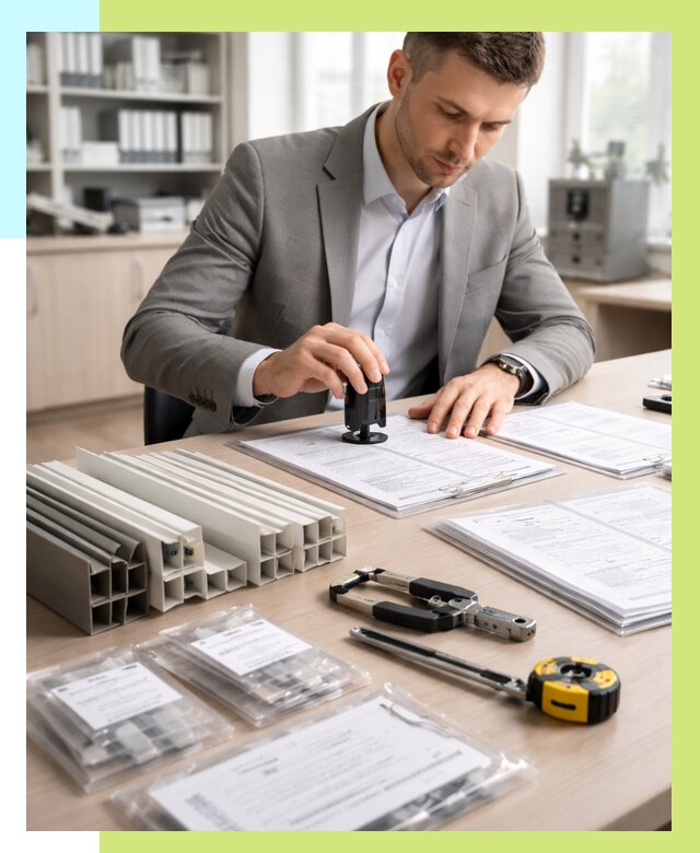 Сертификация ПВХ продукции в Красноуфимске от 8633 р., Алешин-Крф